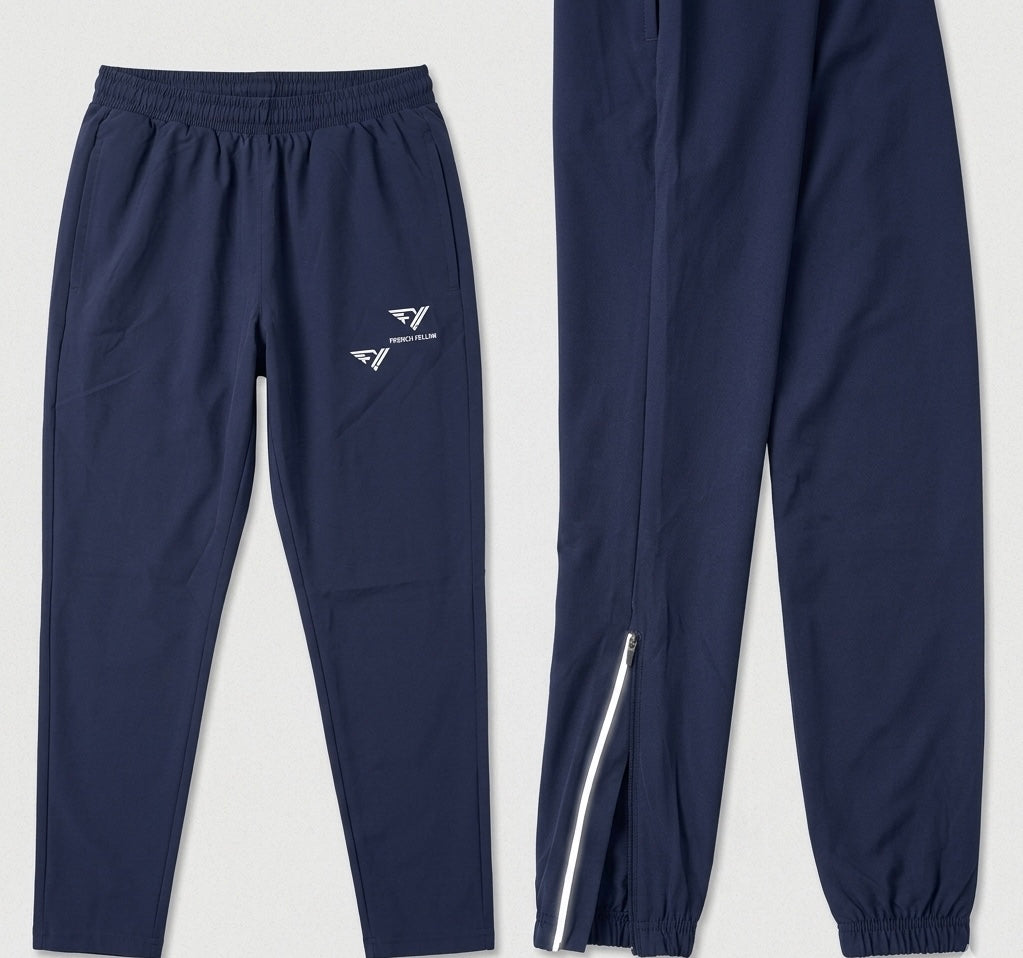 Ensemble Quart-Zip & Pantalon de Sport Bleu Chiné