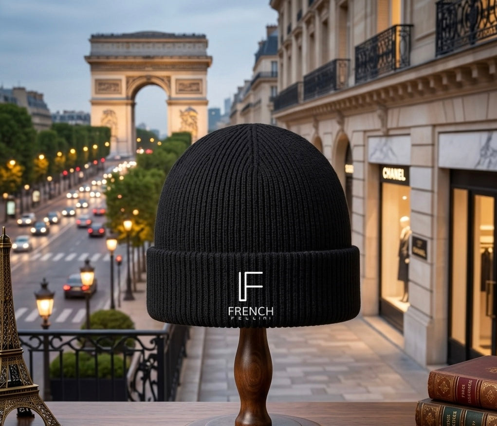 Bonnet Signature "L'Iconique" – Noir Carbone